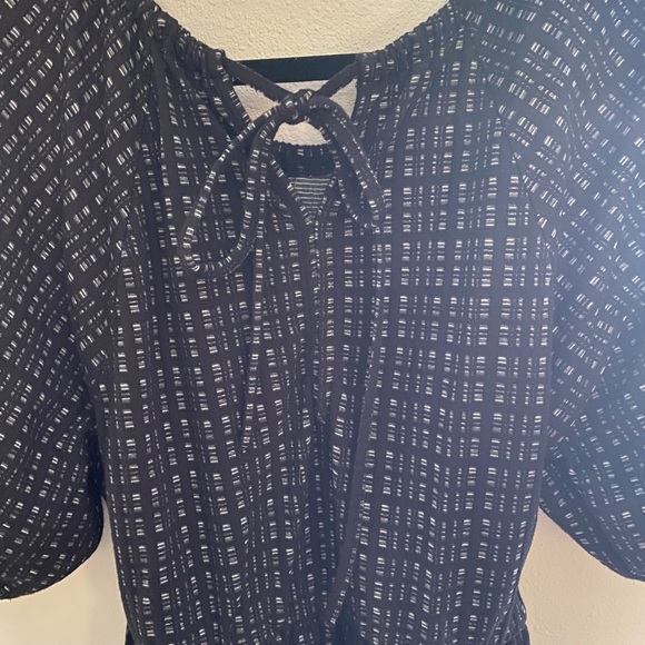 Zara Black Patterned Puff Sleeve Dress - Picture 3 of 7